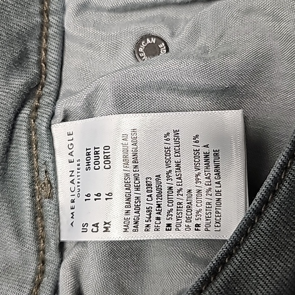 AMERICAN Eagle Green size 16 super high rise flared jeans - Picture 8 of 8